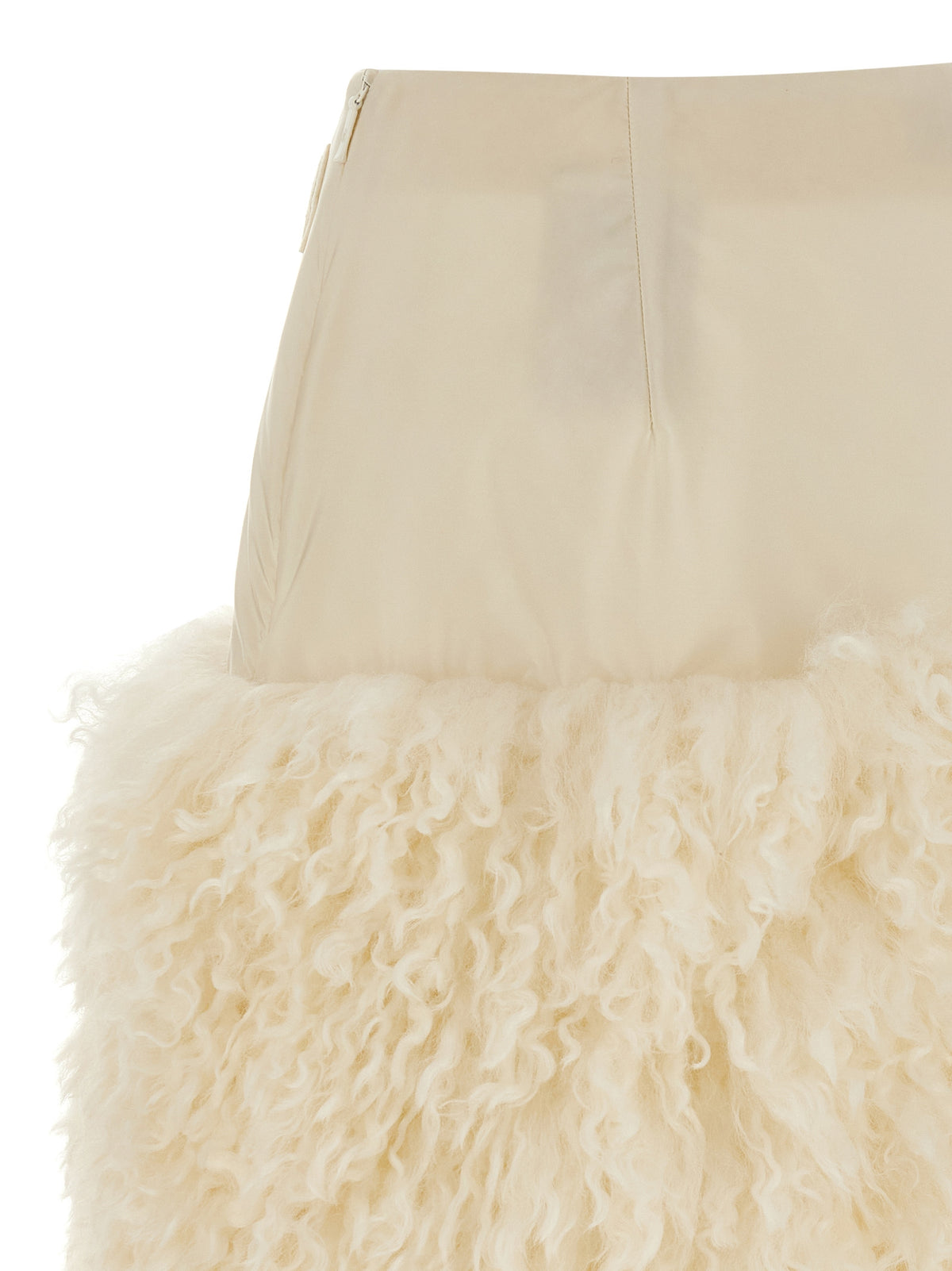 White Polyamide Long Skirt