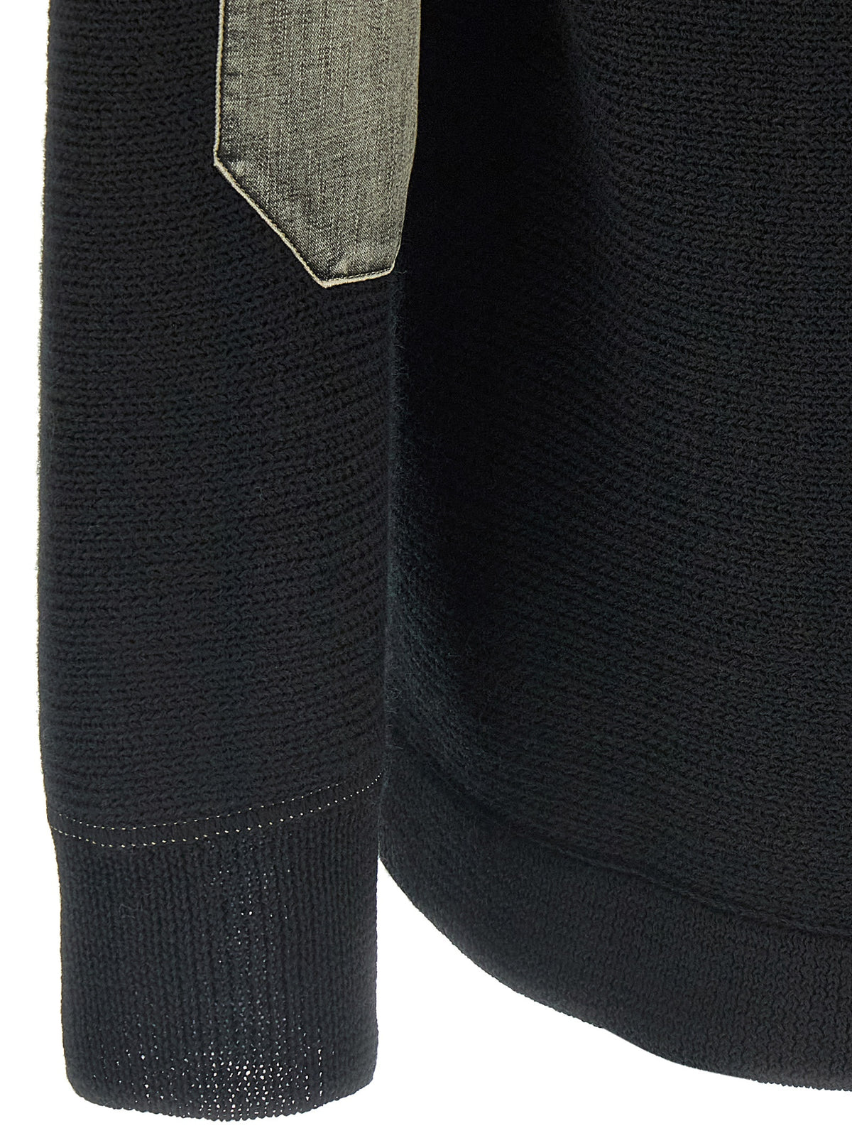 Black Virgin Wool Cardigan