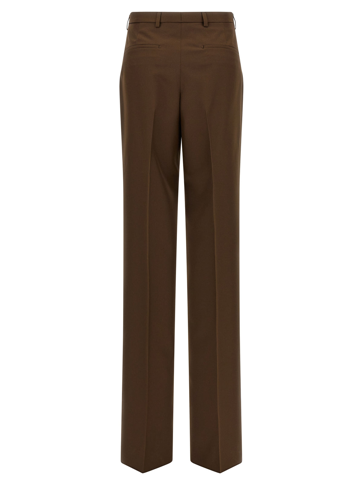 Brown Polyester Dress Pants