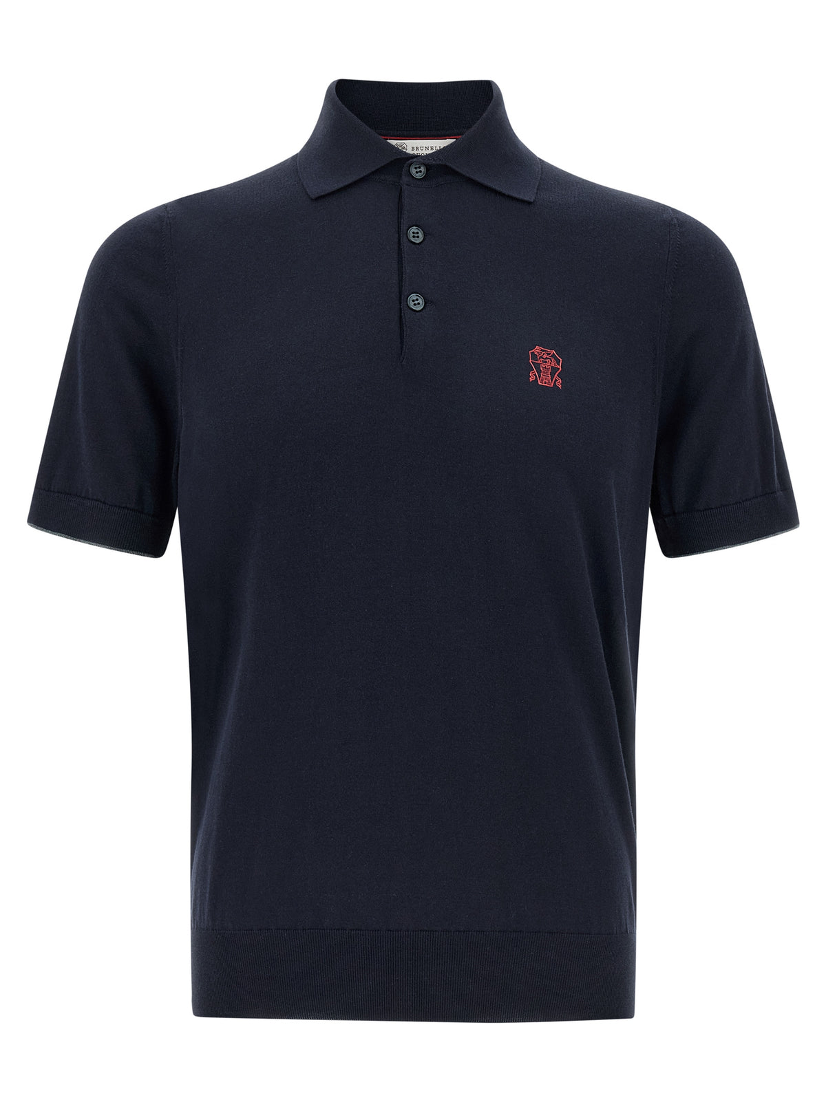 Blue Cotton Polo Shirt