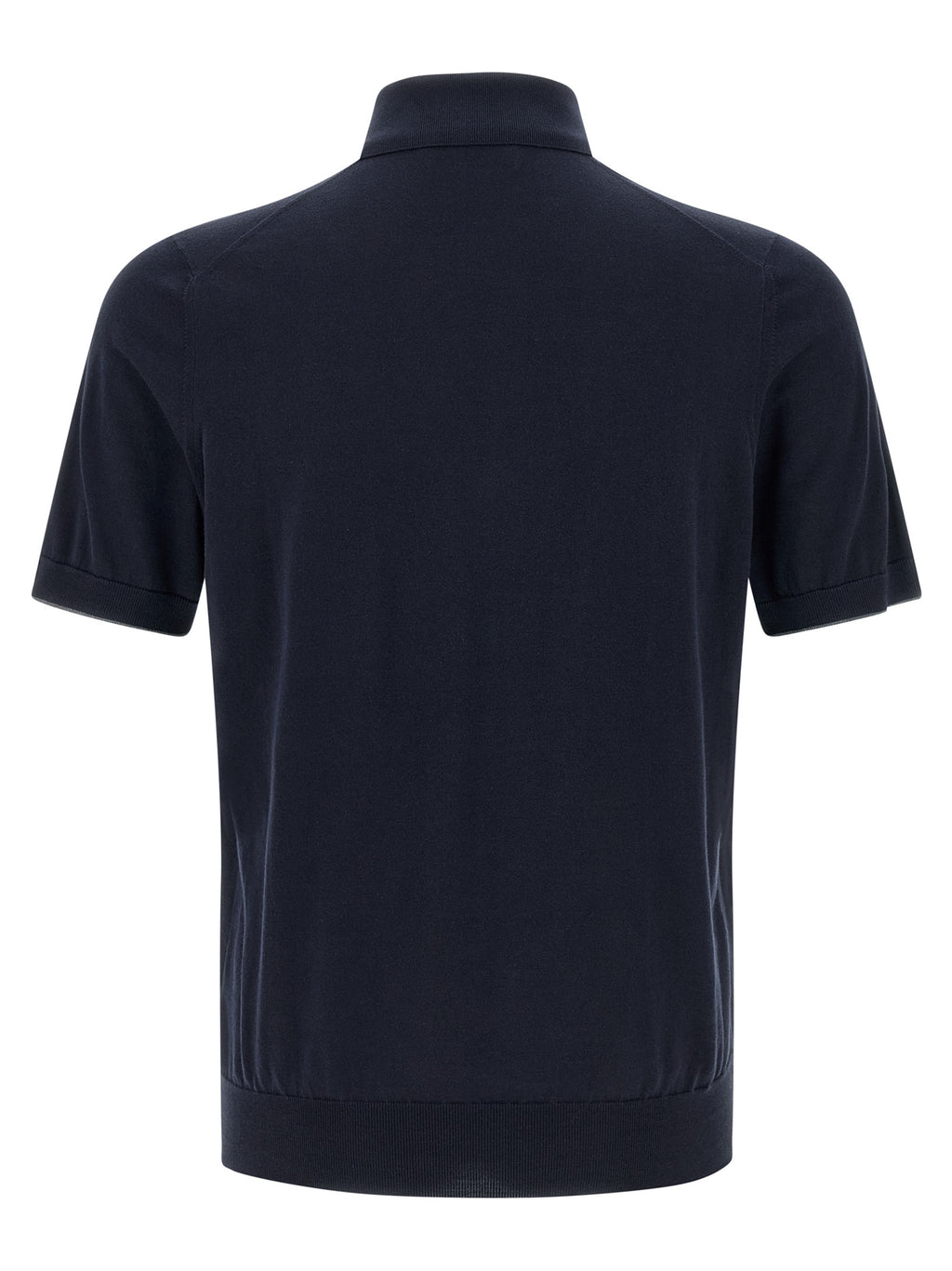Blue Cotton Polo Shirt