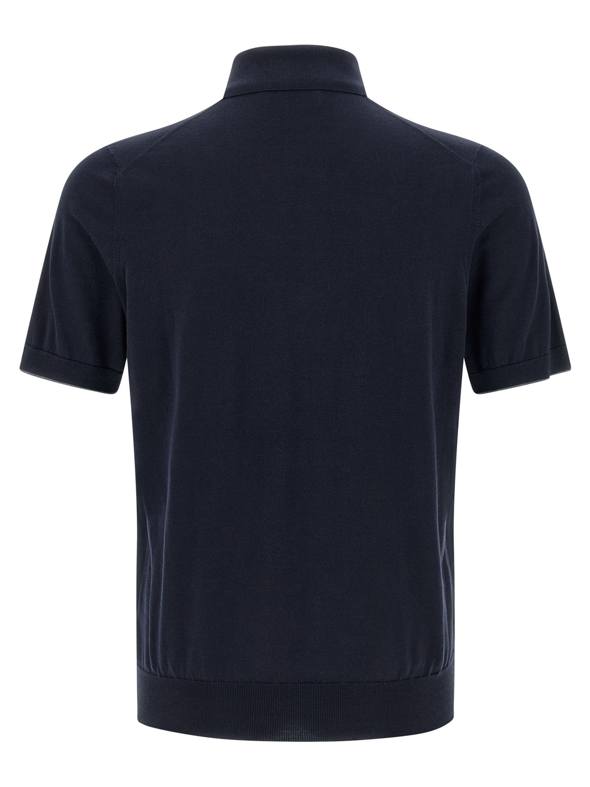 Blue Cotton Polo Shirt