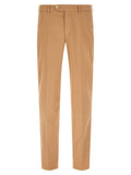 Beige Cotton Casual Pants