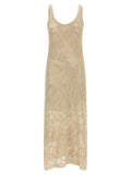 Beige Linen Long Dress