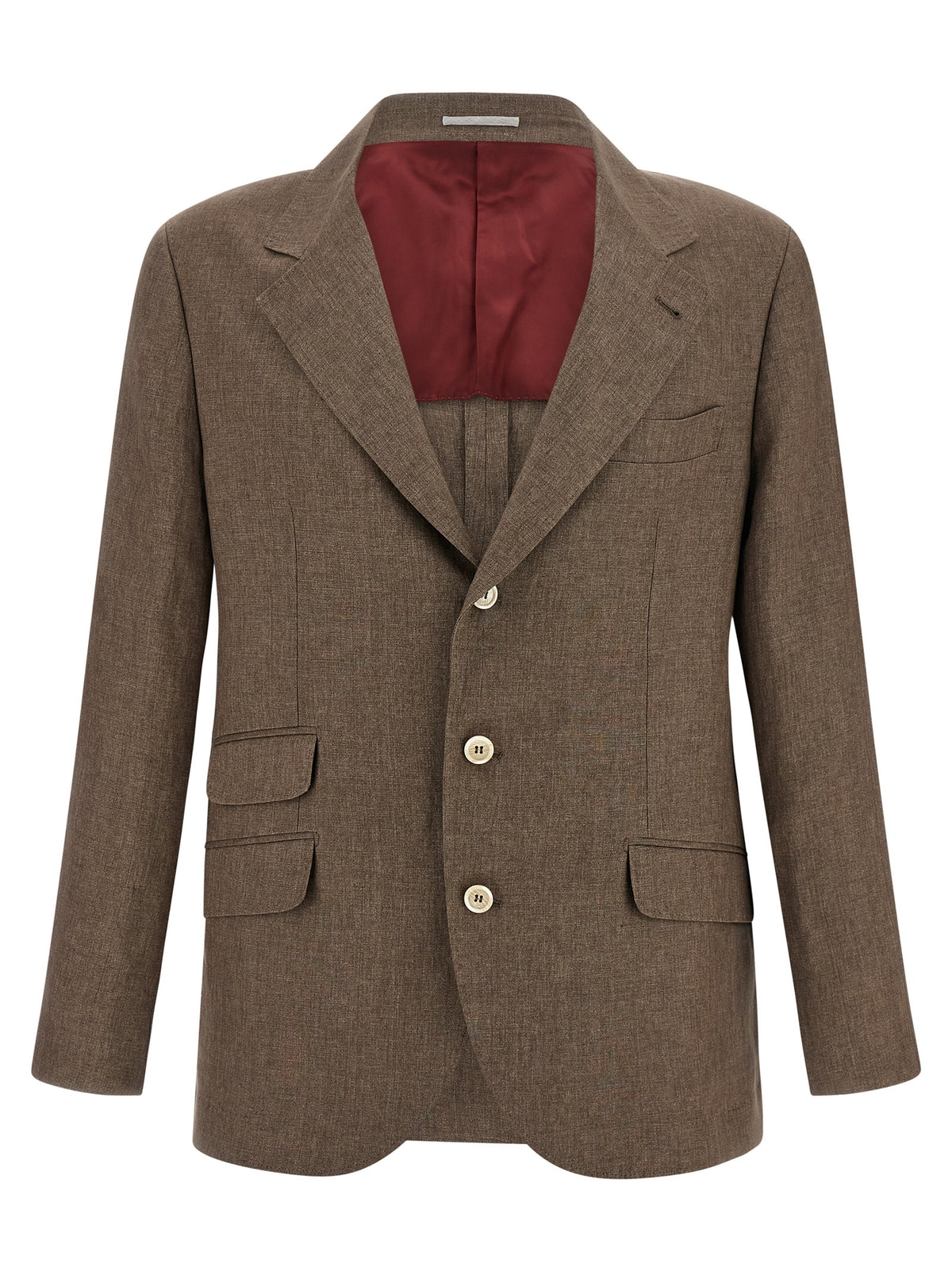 Brown Linen Blazer
