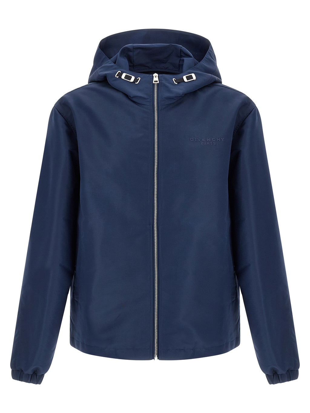 Blue Polyester Shell Jacket