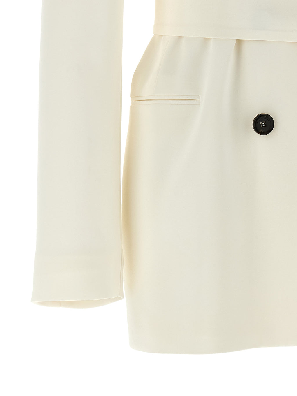 White Silk Blazer