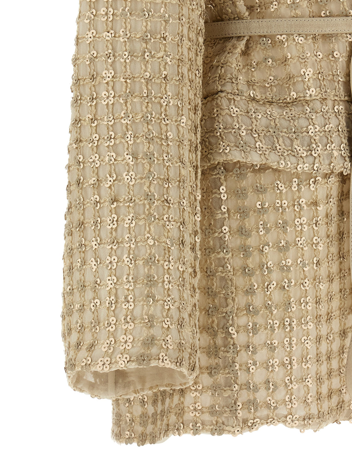 Beige Silk Blazer