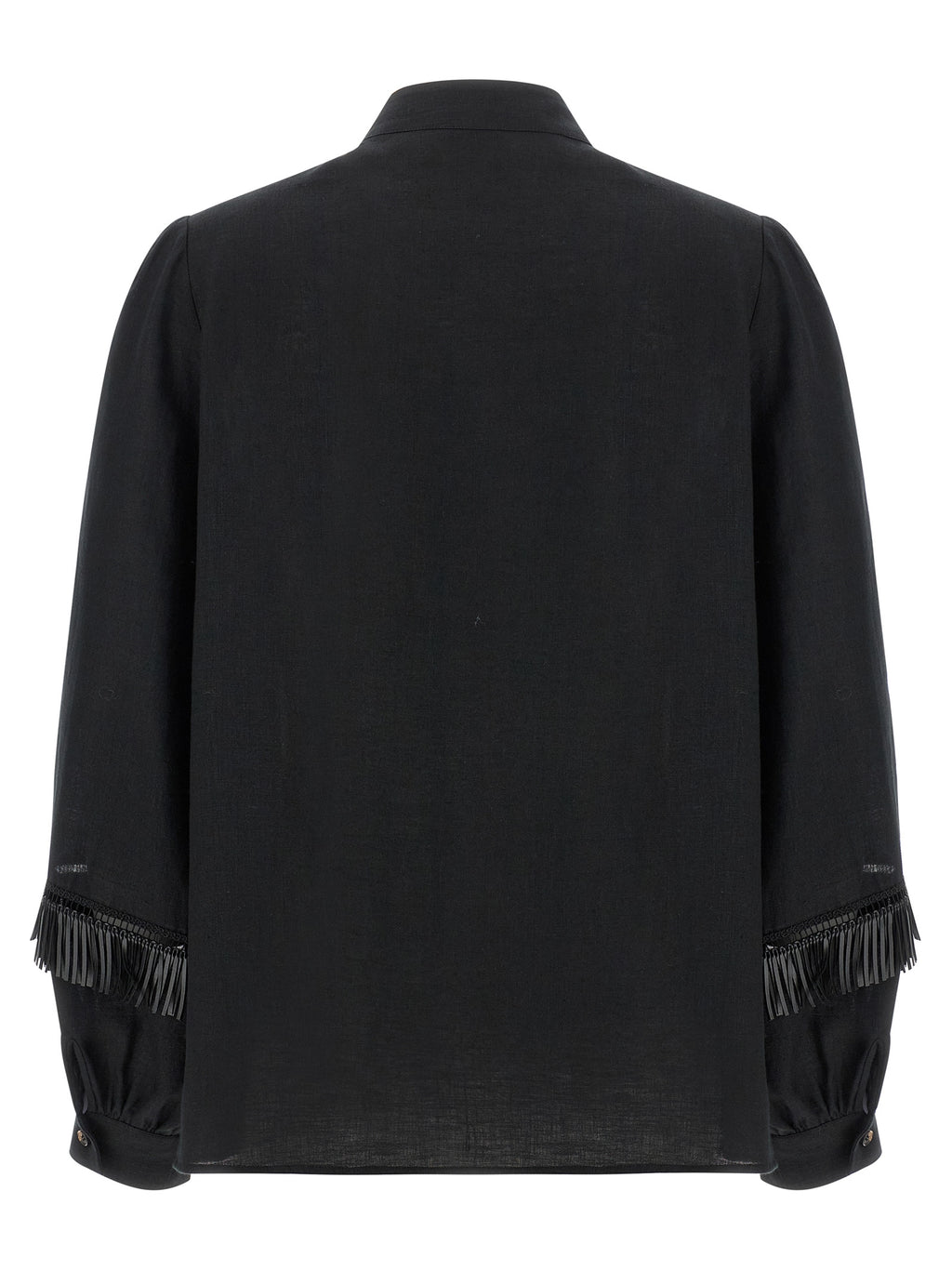 Black Linen Blouse