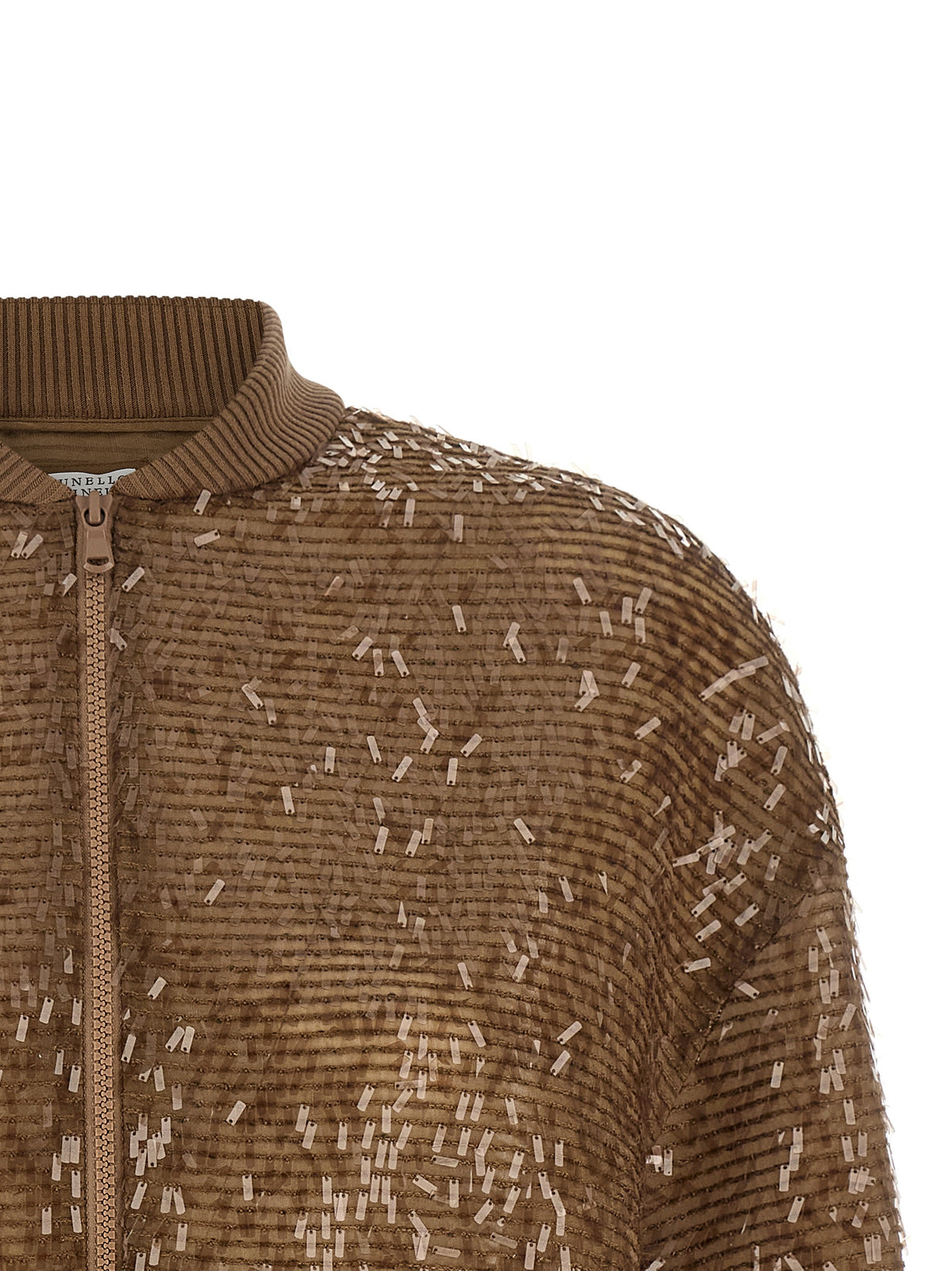 Brown Silk Cardigan