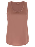 Multicolor Silk Sleeveles T-Shirt