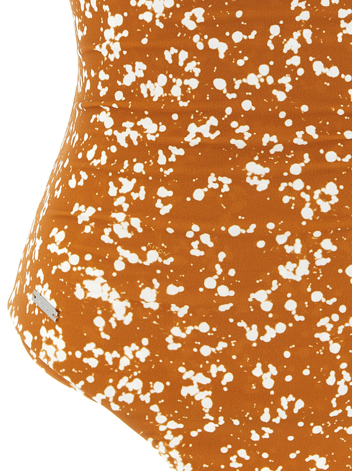 Brown Polyamide One-Piece Swimsuit