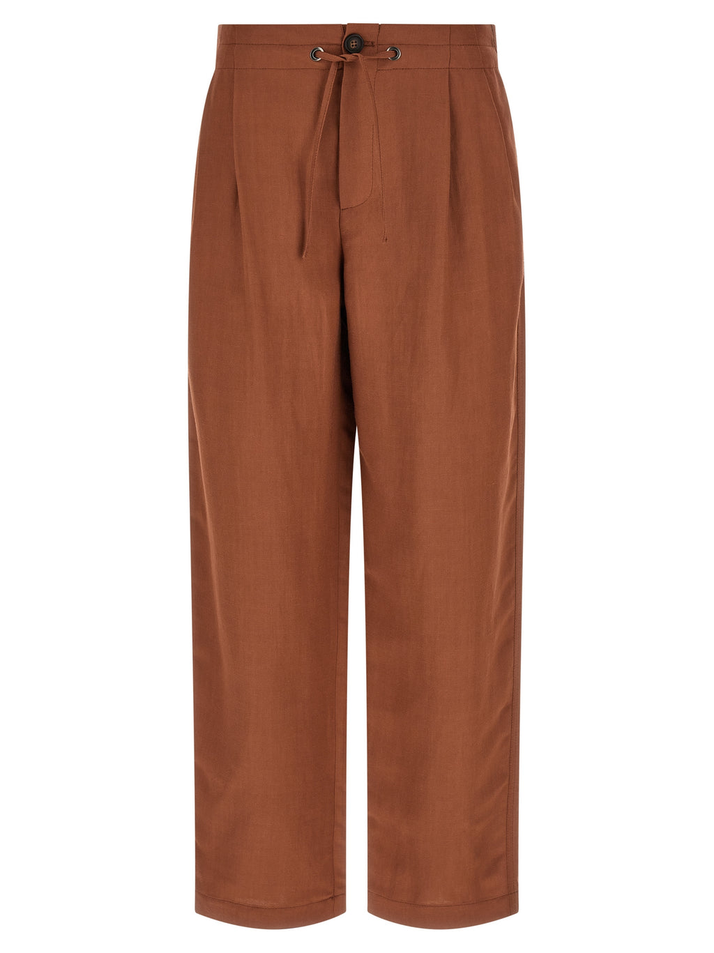 Red Viscose Casual Pants