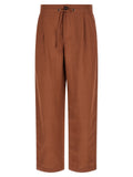 Red Viscose Casual Pants