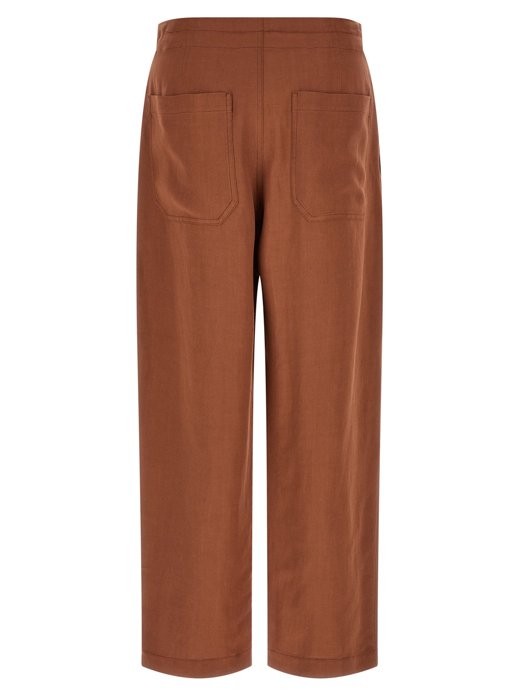 Red Viscose Casual Pants
