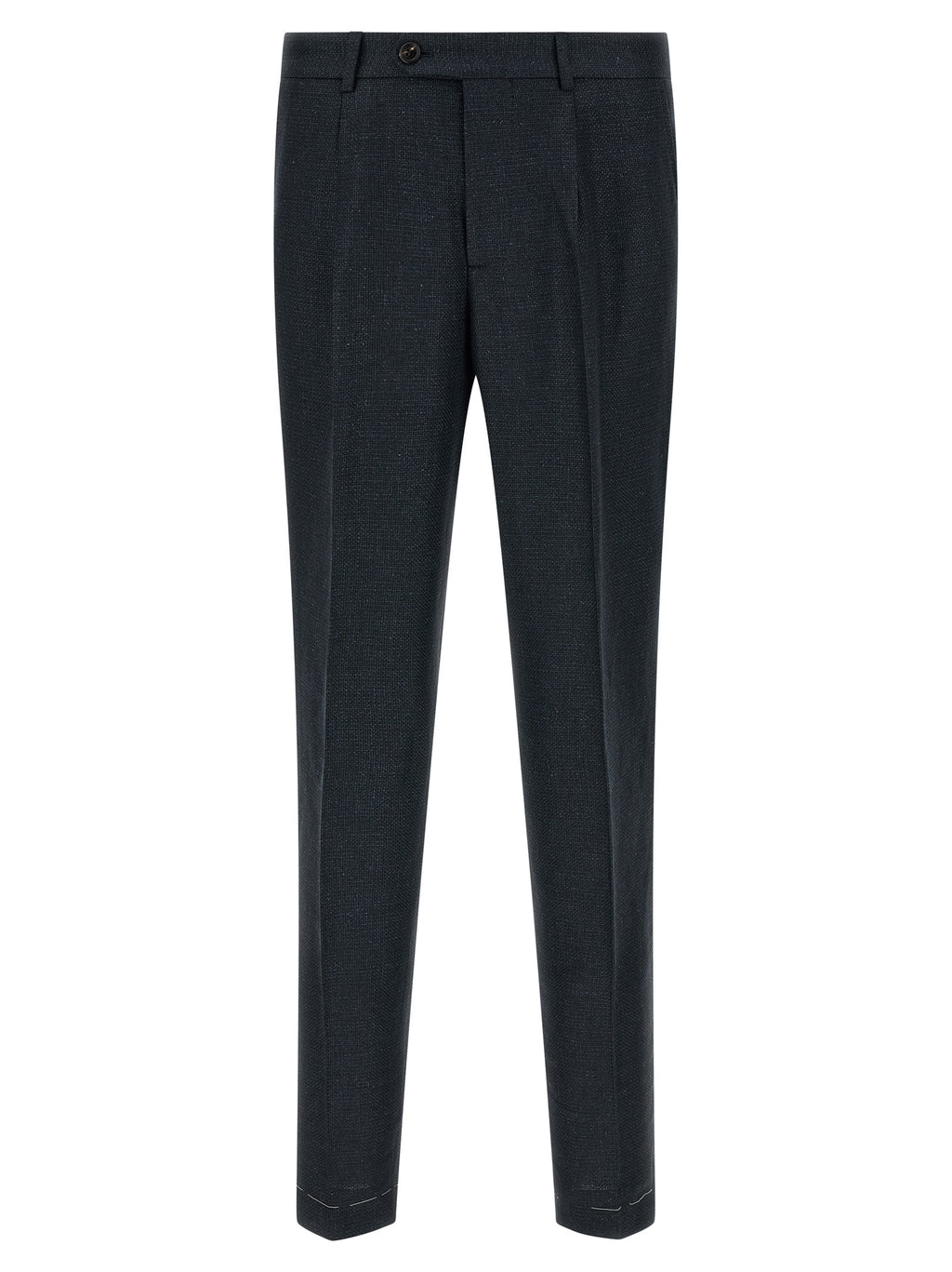 Blue Silk Two-Piece Suit