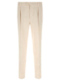 White Cotton Casual Pants