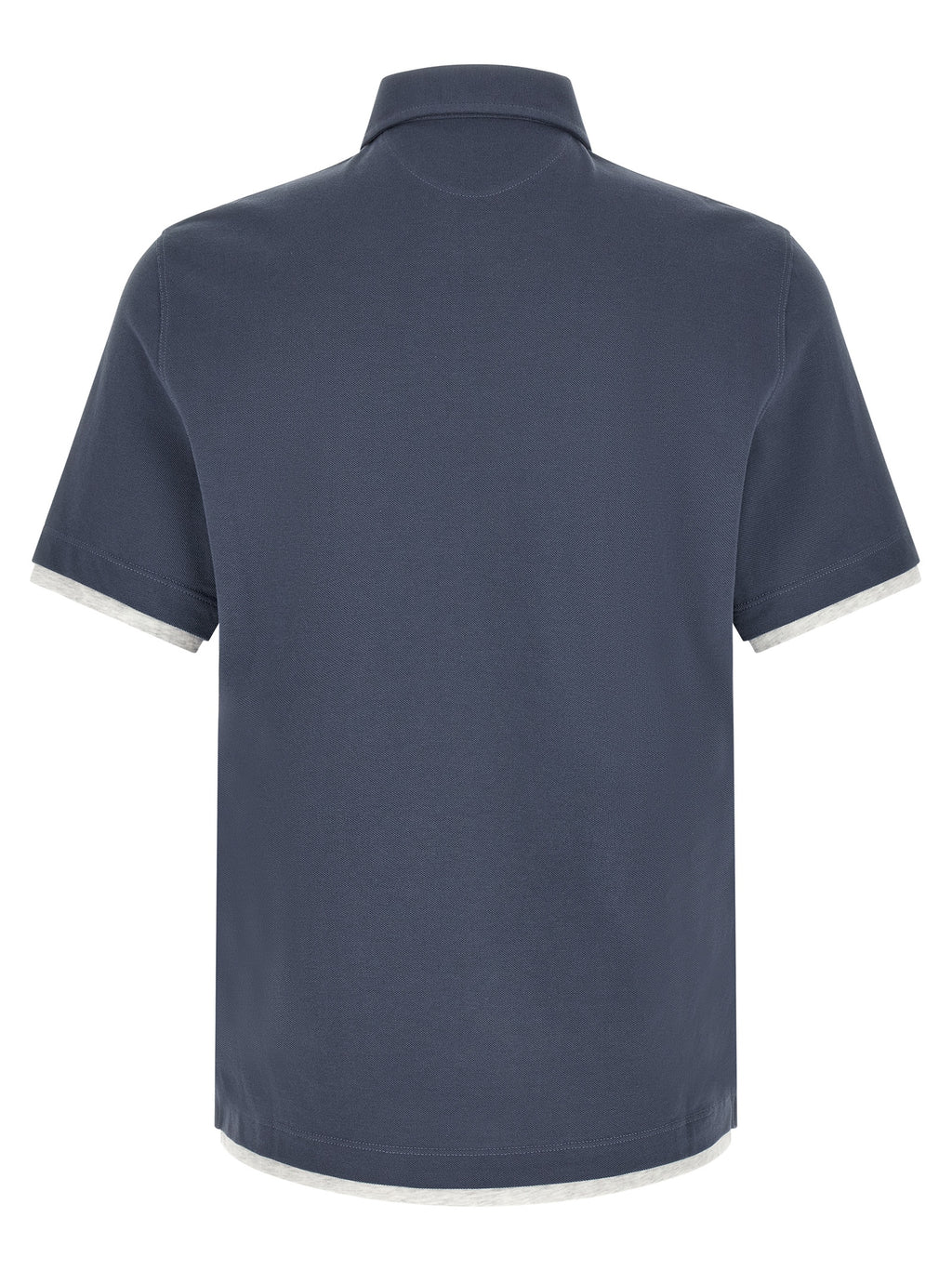 Blue Cotton Polo Shirt