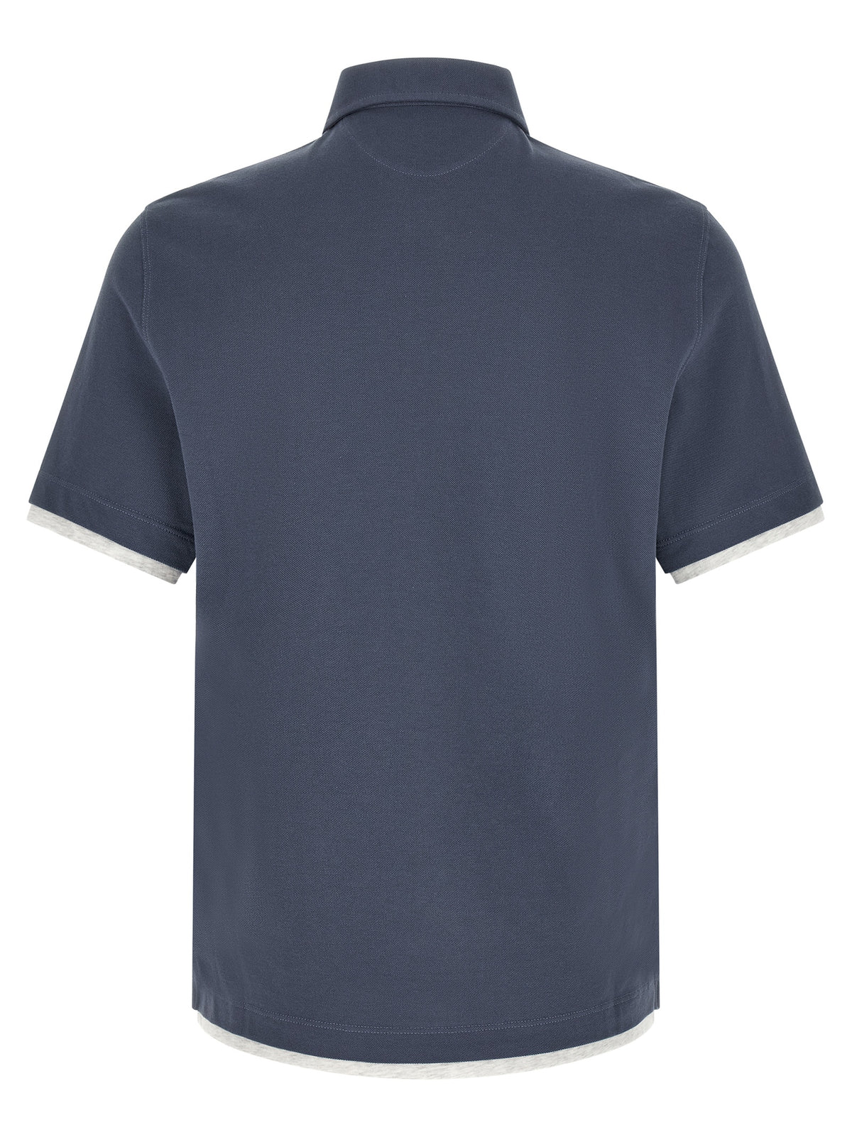 Blue Cotton Polo Shirt