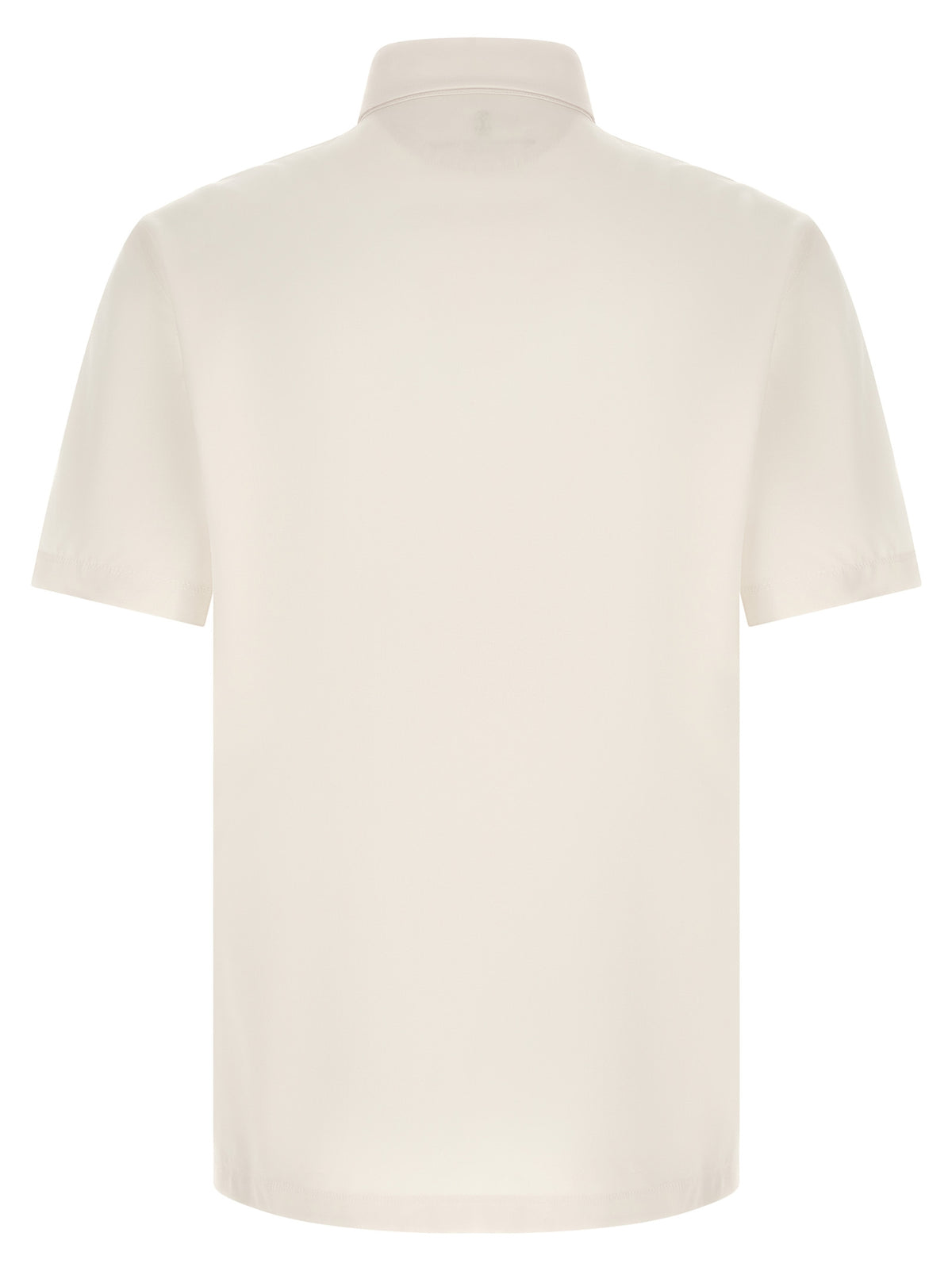 White Virgin Wool Polo Shirt