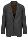 Gray Virgin Wool Blazer