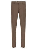 Beige Cotton Casual Pants