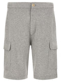 Gray Cotton Bermuda Shorts