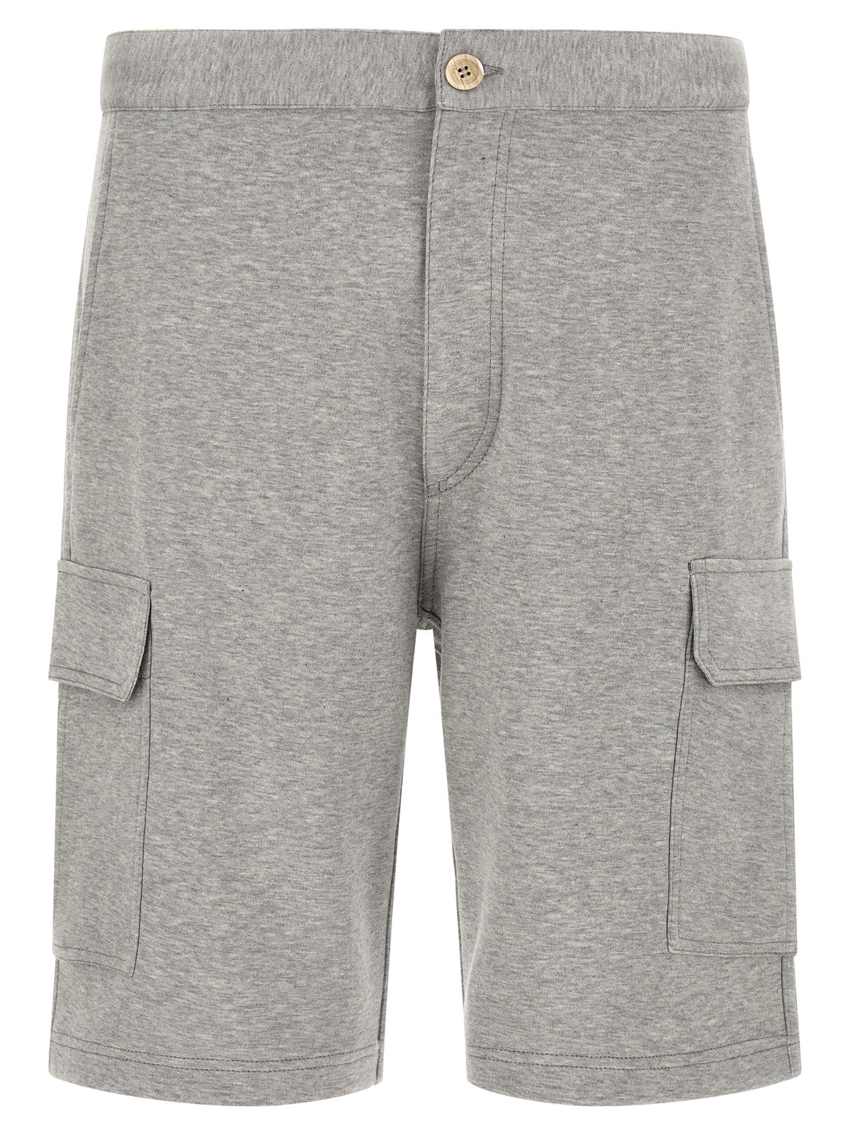 Gray Cotton Bermuda Shorts