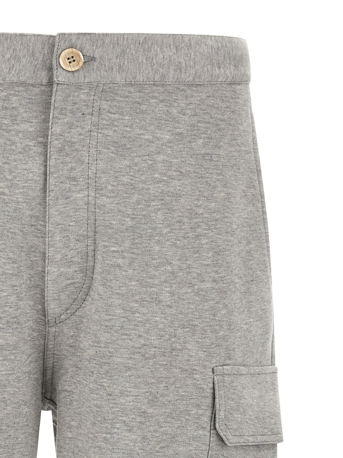 Gray Cotton Bermuda Shorts