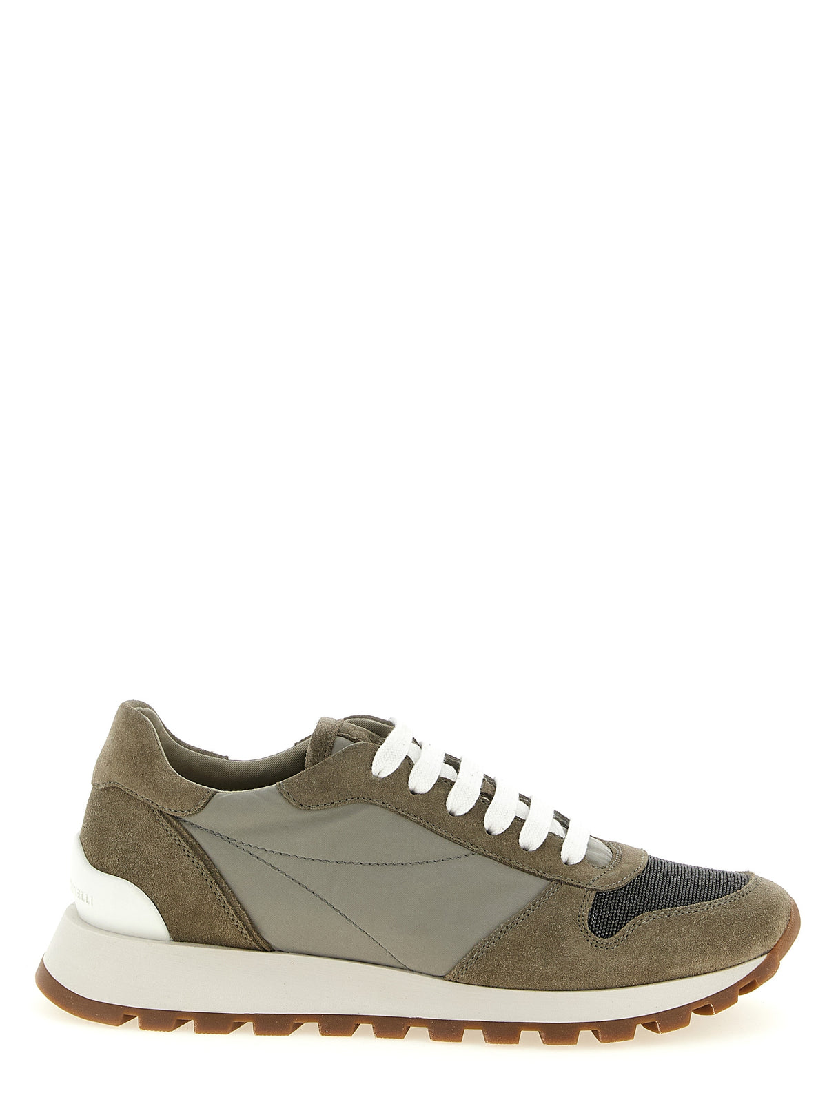 Bicolor Polyester Athletic Sneakers