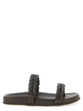 Brown Leather Slides