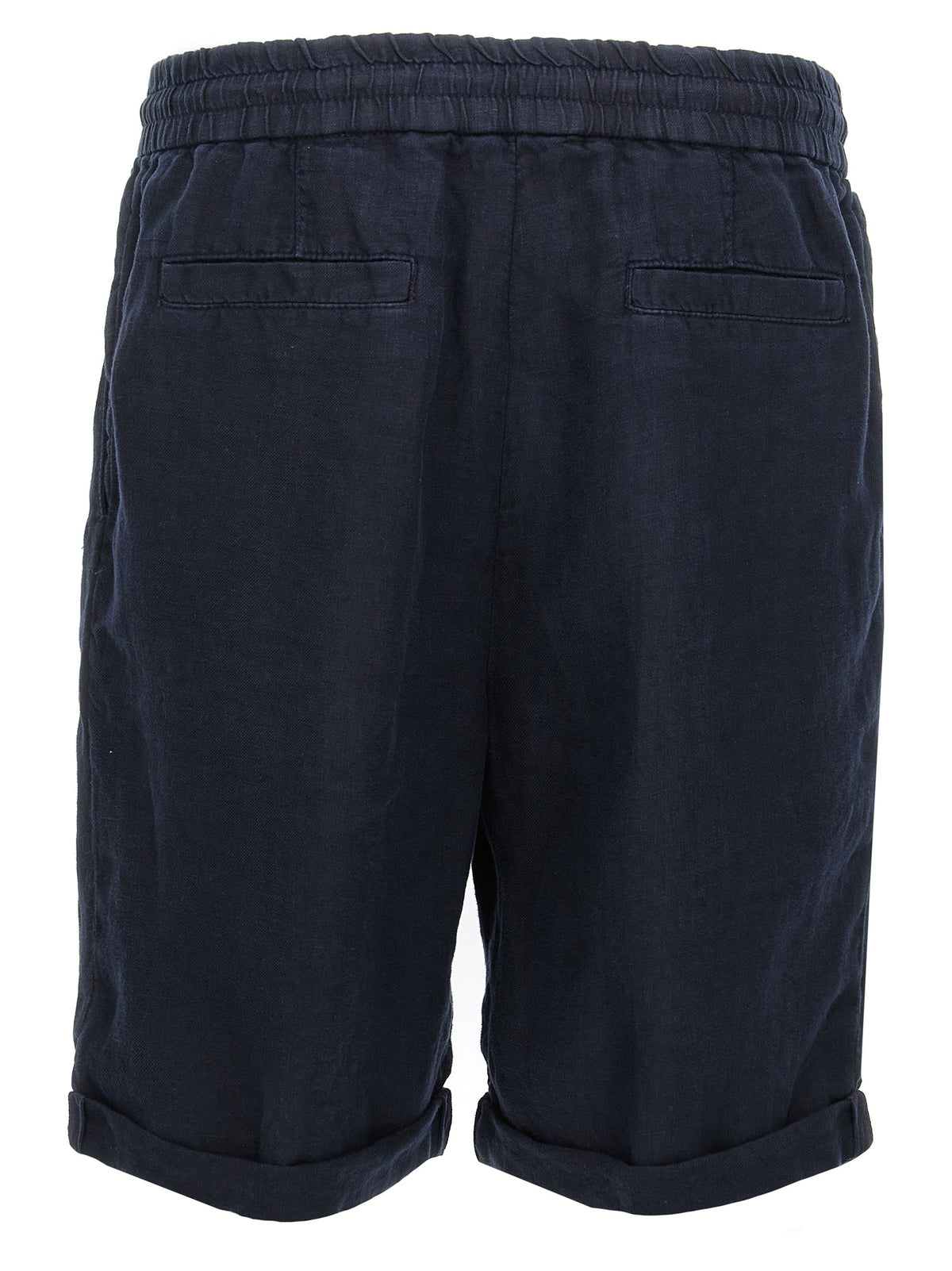 Blue Linen Bermuda Shorts