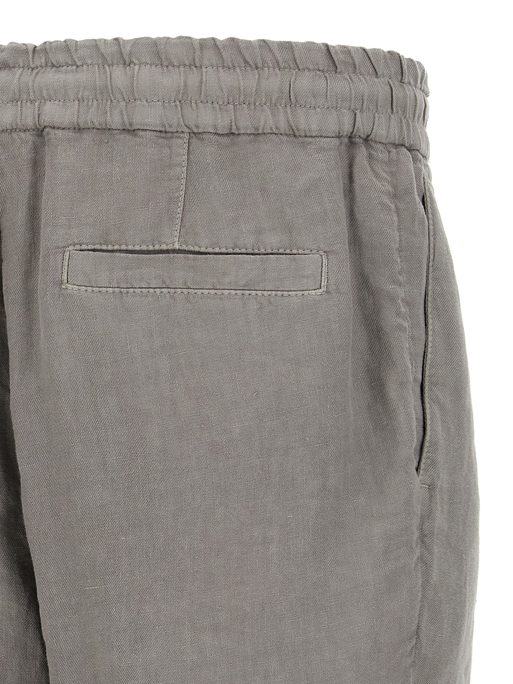 Gray Linen Bermuda Shorts