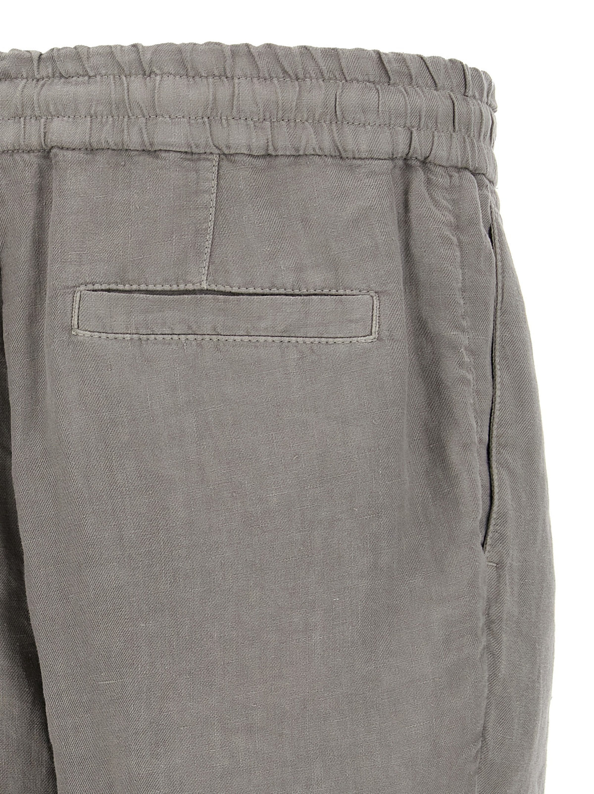 Gray Linen Bermuda Shorts