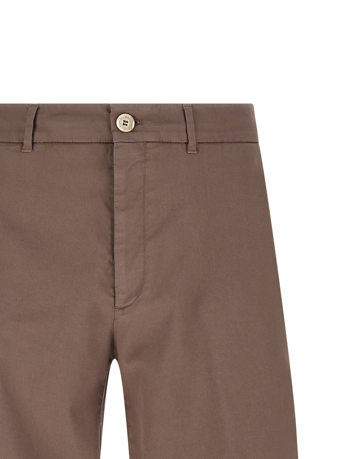 Brown Cotton Bermuda Shorts