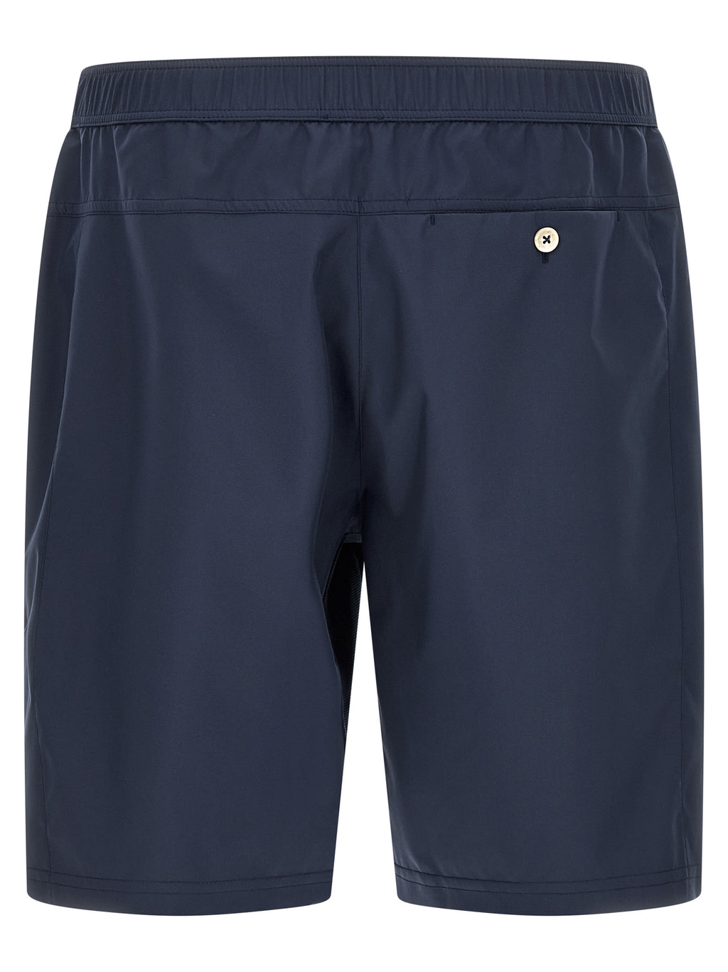 Blue Polyester Bermuda Shorts