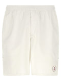 White Polyester Bermuda Shorts