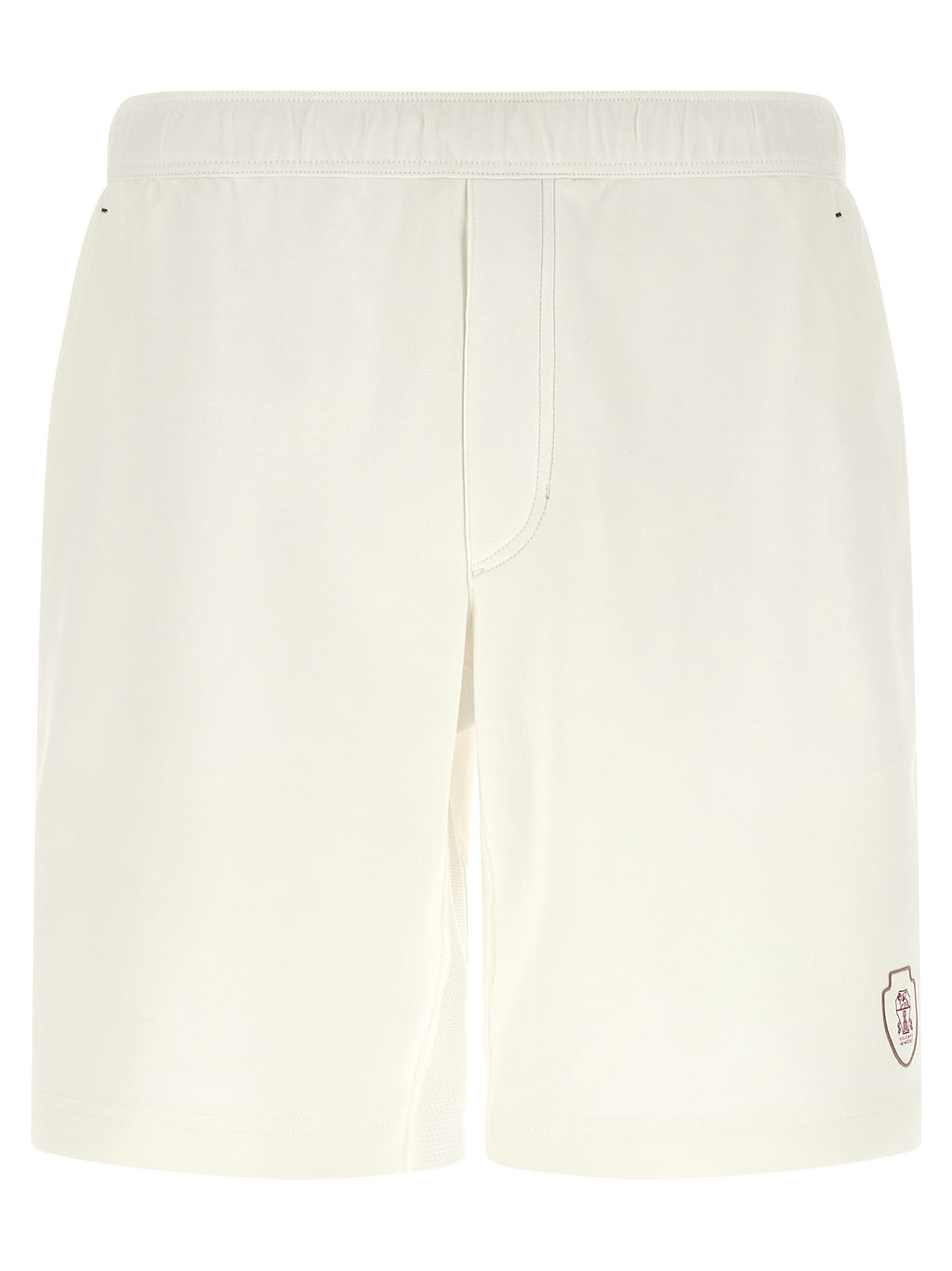 White Cotton Bermuda Shorts