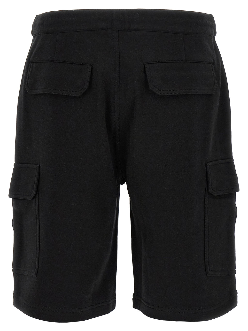 Black Cotton Bermuda Shorts