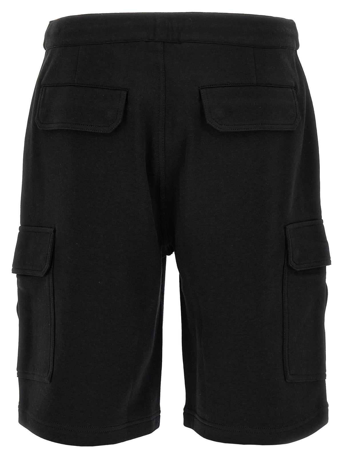 Black Cotton Bermuda Shorts