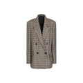 Brown Alpaca Leather Blazer
