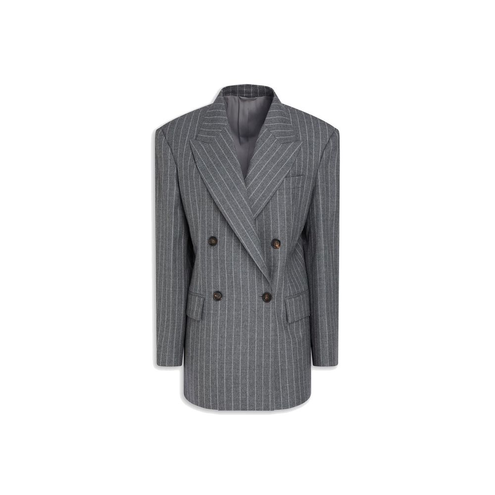 Gray Virgin Wool Blazer