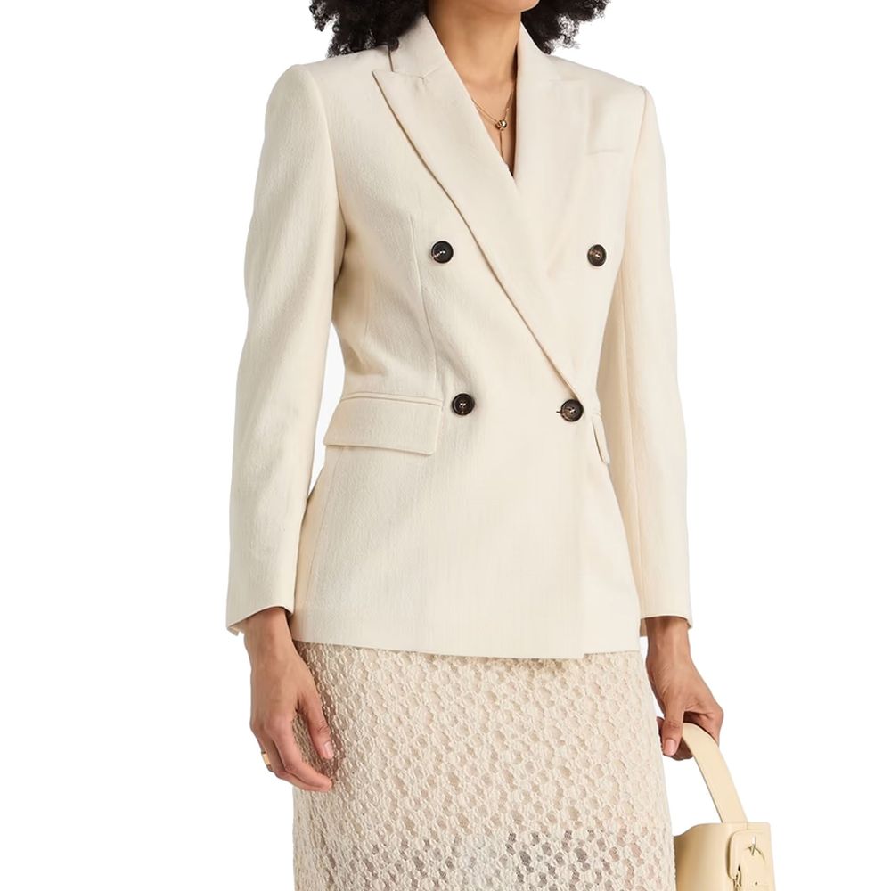 White Cotton Blazer