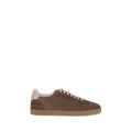 Beige Calf Leather Bos Taurus Low Top Sneakers