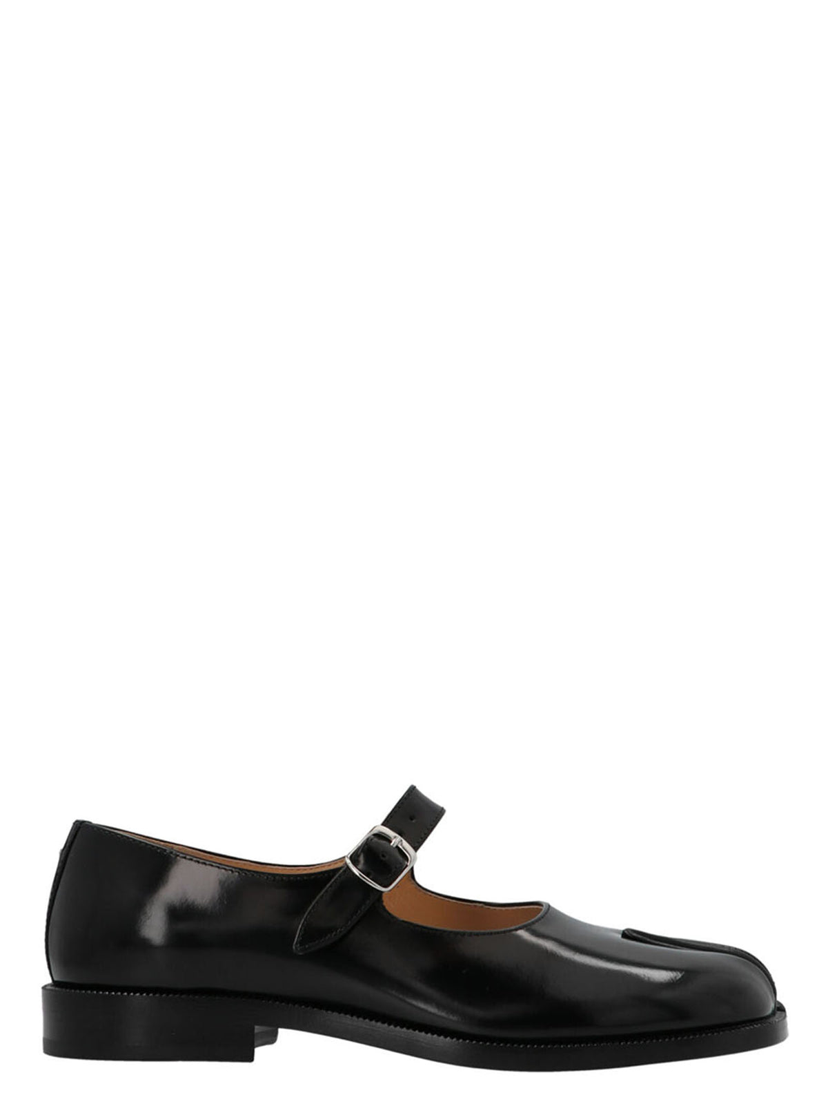 Black Leather Ballet Flats
