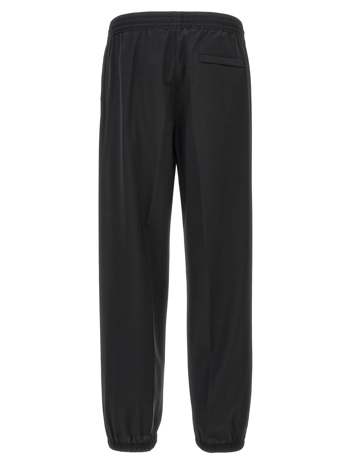 Black Virgin Wool Casual Pants