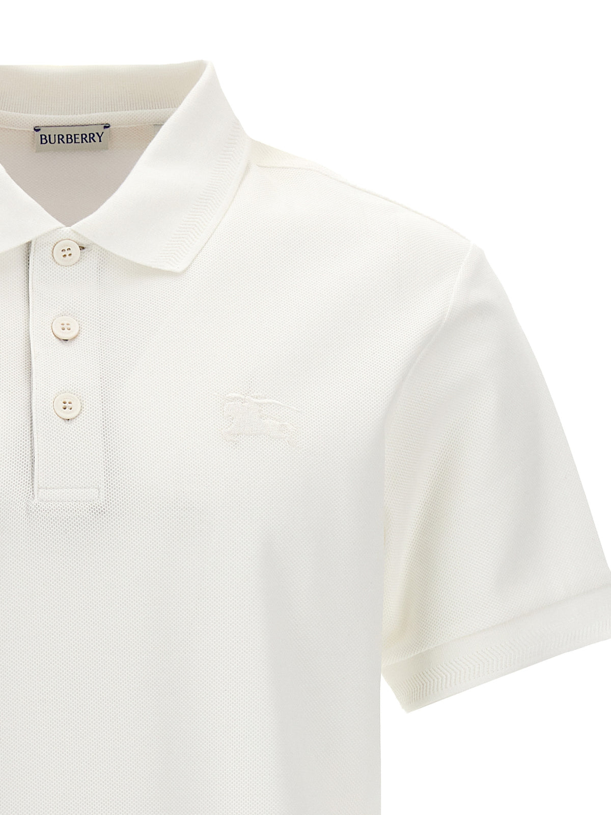 White Cotton Polo Shirt