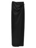 Black Silk Mini Skirt