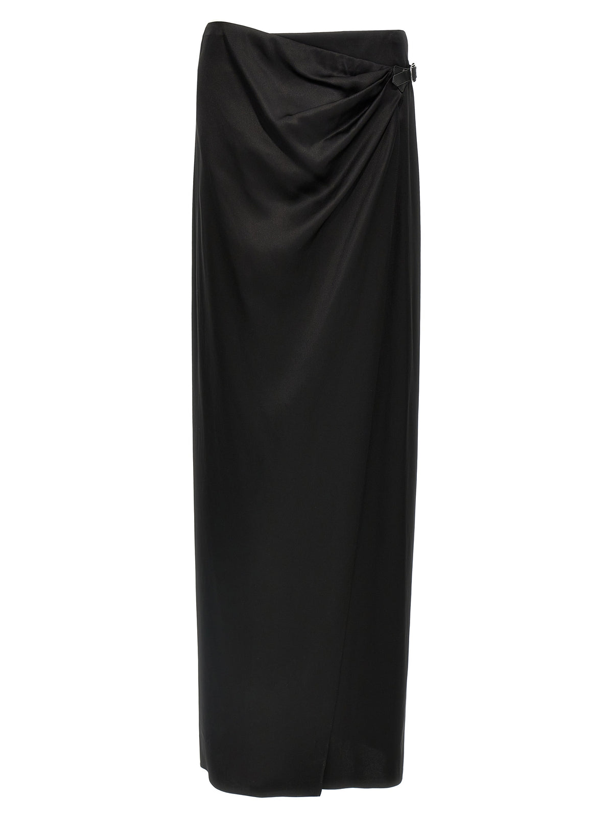 Black Silk Mini Skirt
