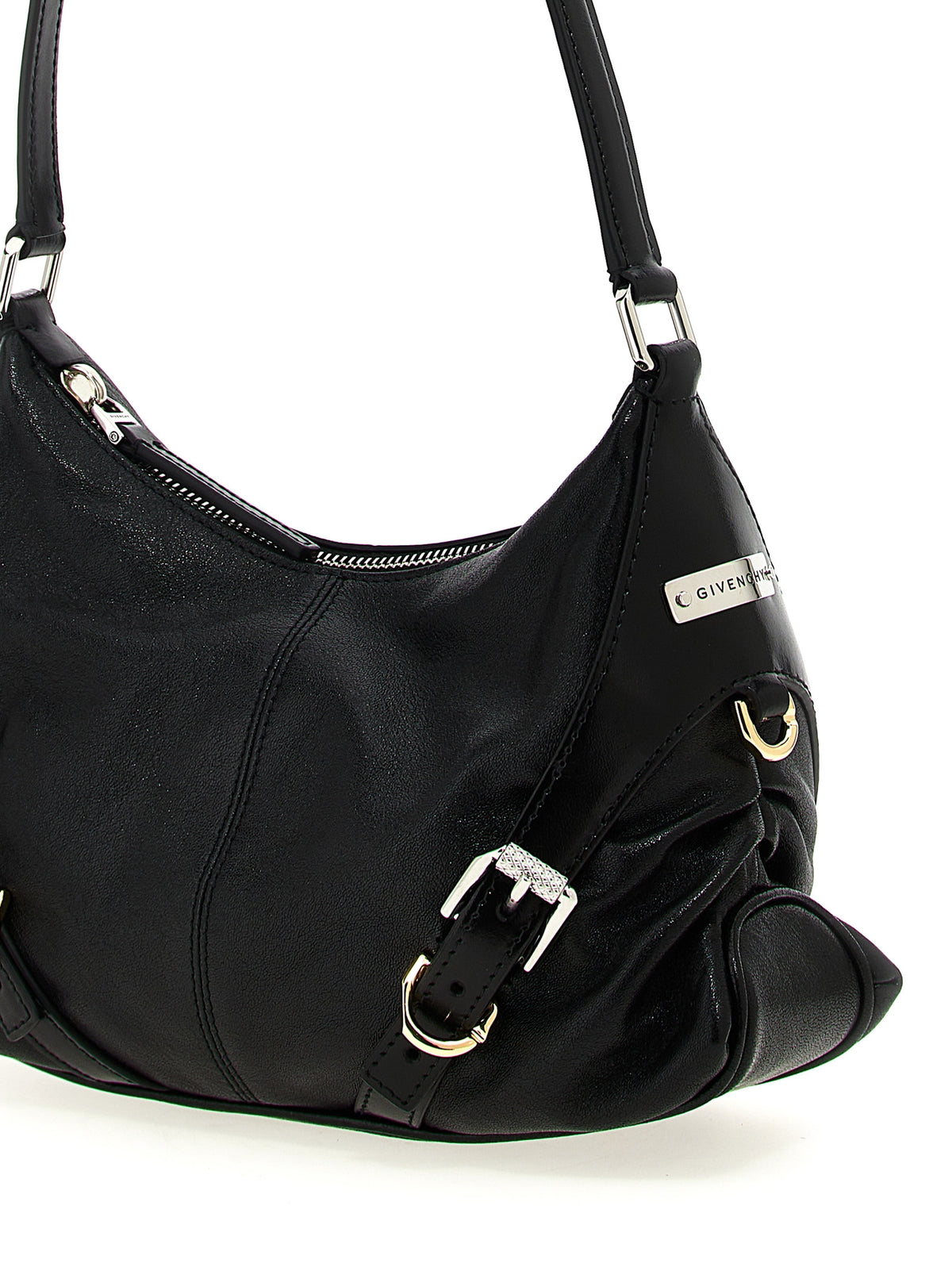 Black Lamb Leather Shoulder Bag